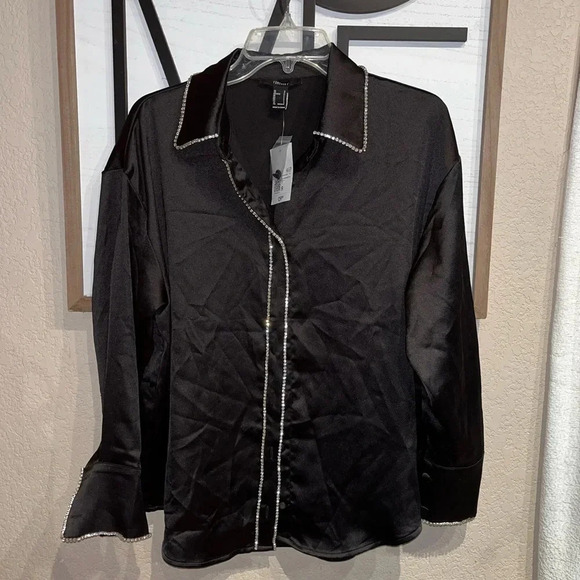 Forever 21 long sleeve blouse button down - Picture 1 of 3
